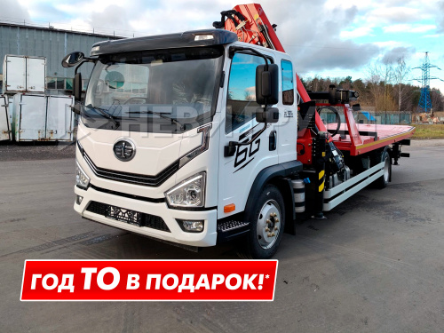FAW Tiger 6G 12 Эвакуатор с КМУ