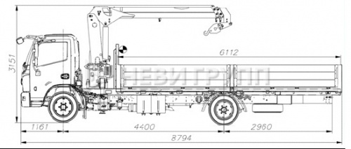 DONGFENG C80L Бортовой с КМУ
